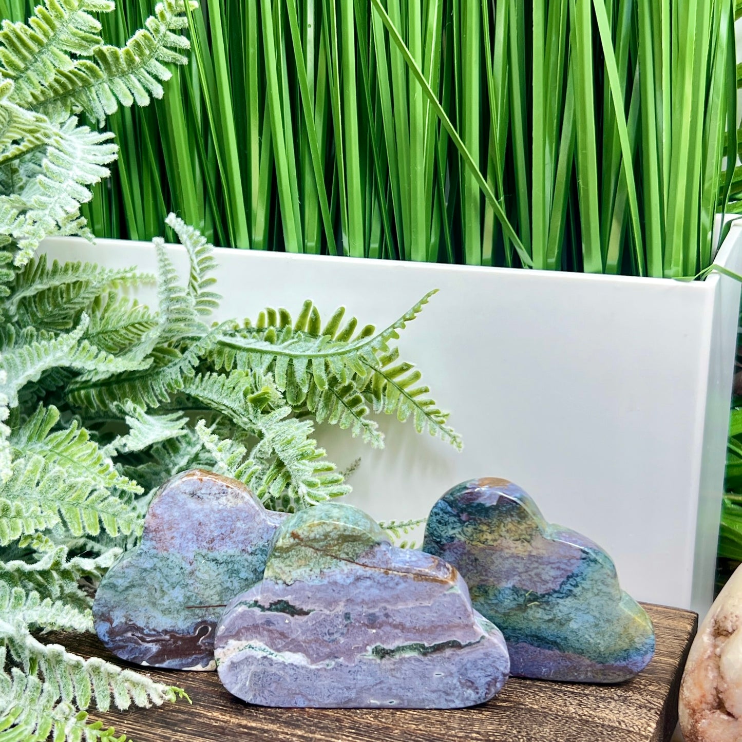 Ocean Sea Jasper Clouds Crystal Carvings YOU CHOOSE