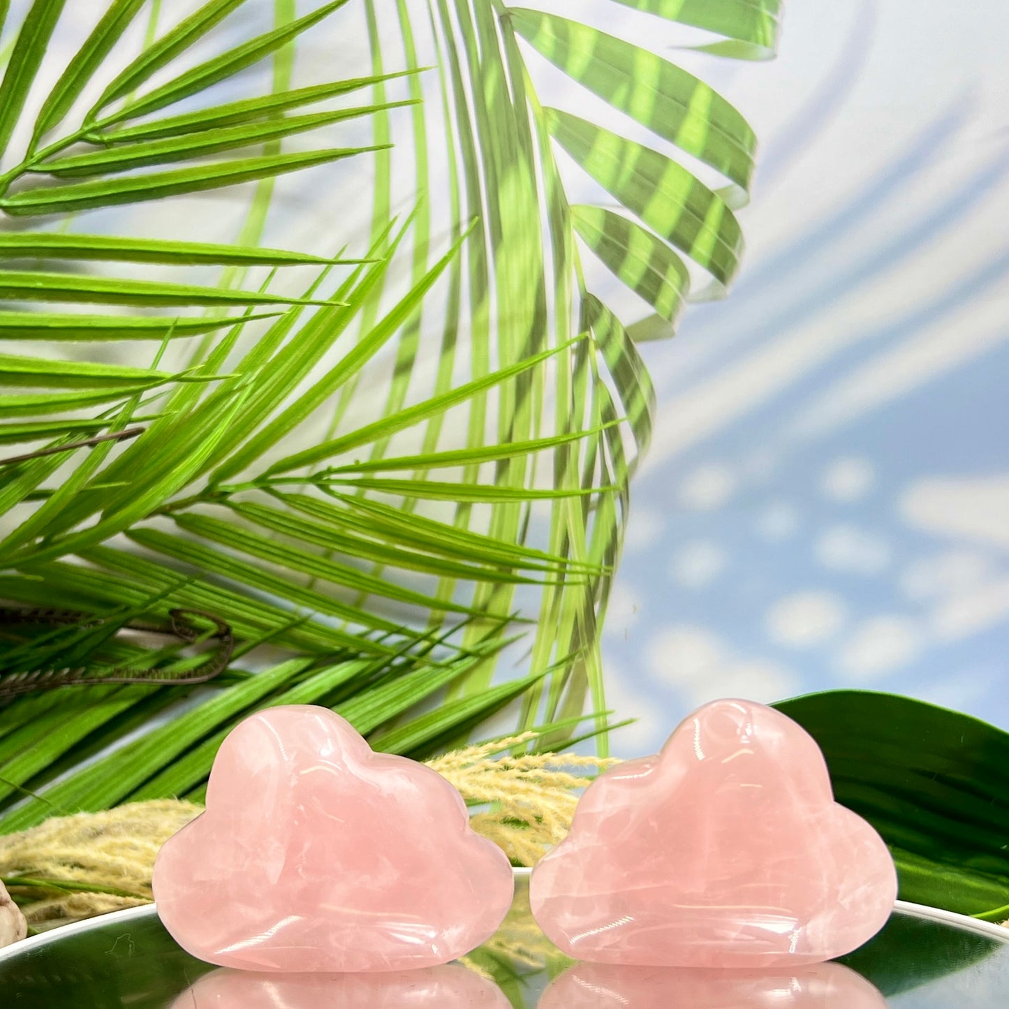 Rose Quartz Clouds Crystal Carvings YOU CHOOSE