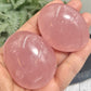 Rose Quartz Palm Stone Worry Love Meditation Crystals YOU CHOOSE