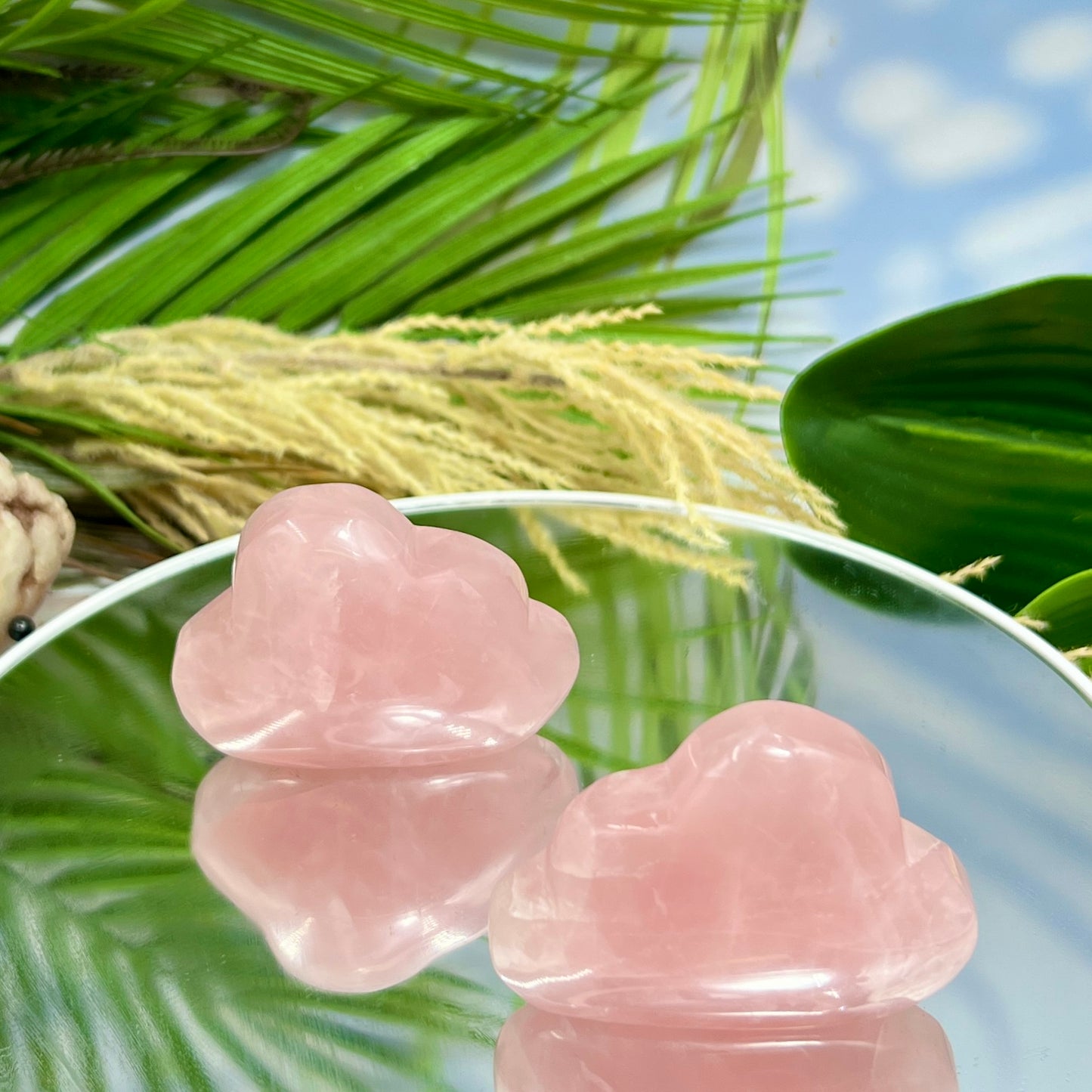 Rose Quartz Clouds Crystal Carvings YOU CHOOSE