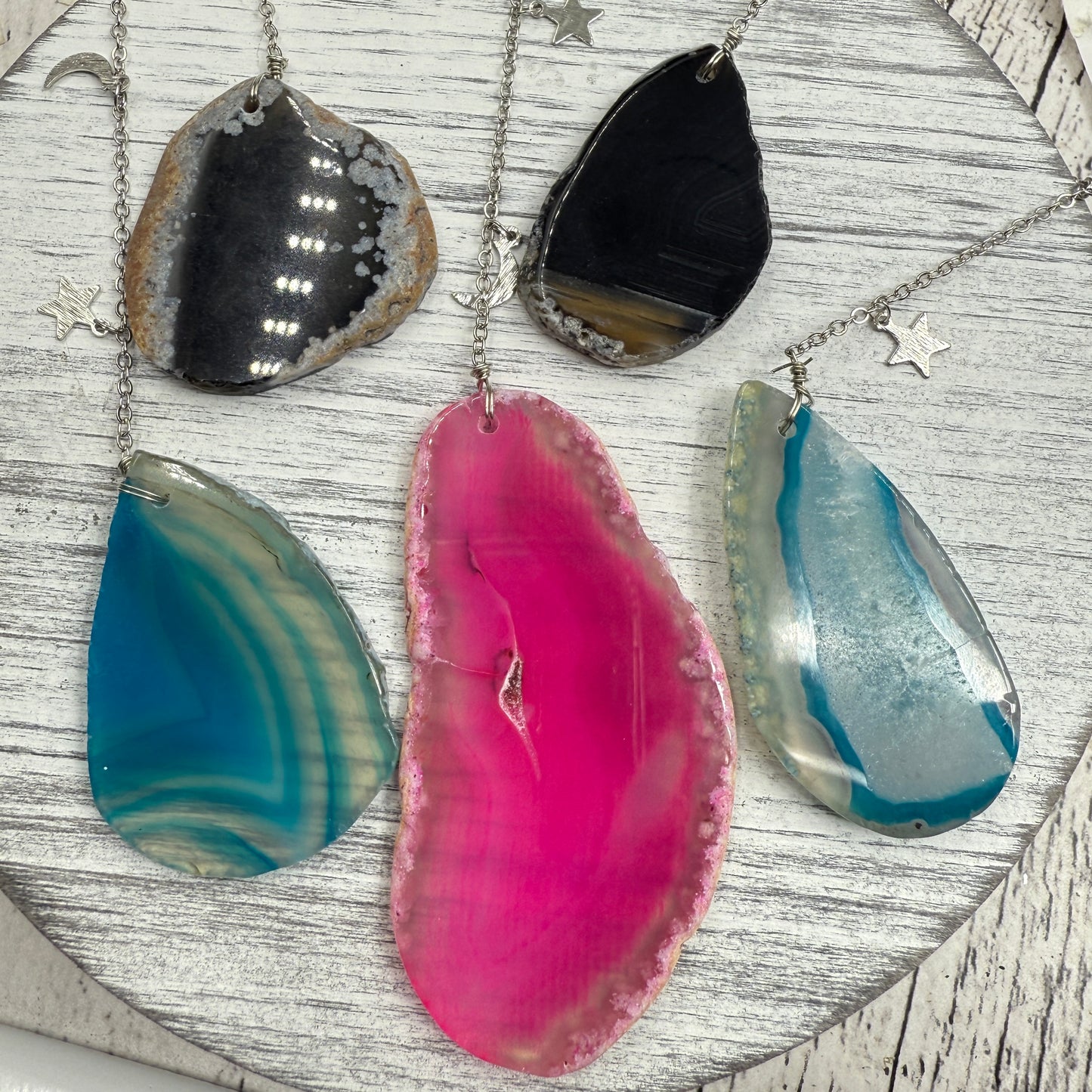 Aquamarine Dreamcatcher Tree of Life with Agate Wall Hanging Decorations