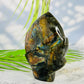 Fire Labradorite Leaf Flashy Crystal Carving 347g