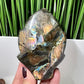 Fire Labradorite Leaf Flashy Crystal Carving 347g