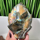 Fire Labradorite Leaf Flashy Crystal Carving 347g
