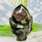 Fire Labradorite Leaf Flashy Crystal Carving 324g