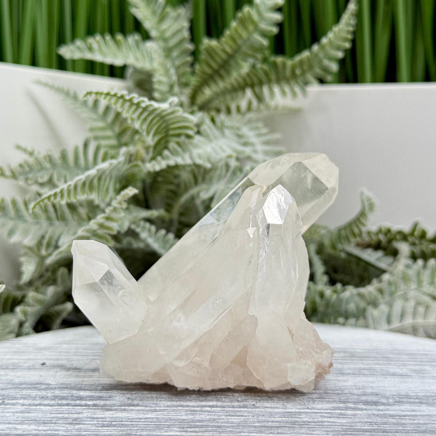 Clear Quartz Cluster Natural Raw Specimen Crystal 218g