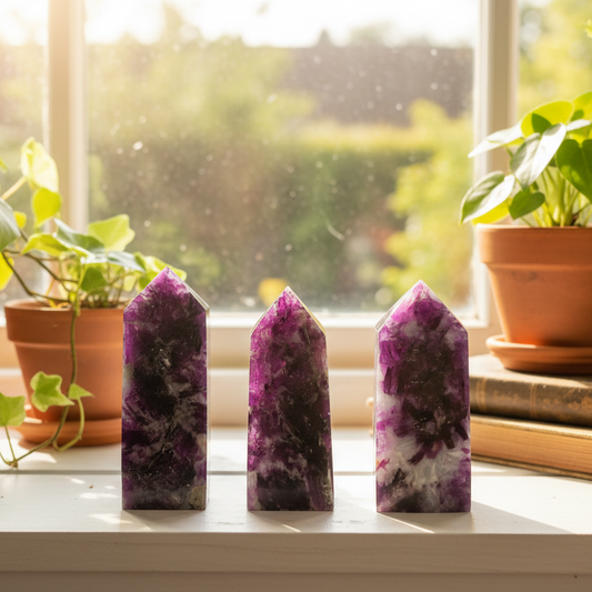 Gem Lepidolite Purple Mica Points Towers Crystal Generators YOU CHOOSE