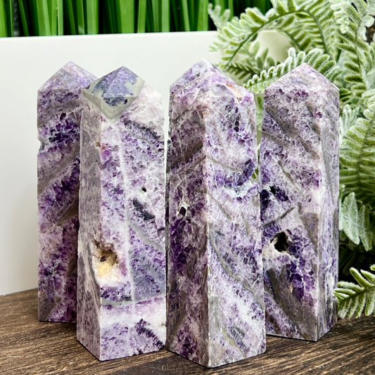 Purple Fluorite Sphalerite Towers Points Crystal Generators YOU CHOOSE