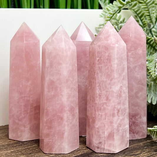 Rose Quartz Points Towers Healing Crystal Generators YOU CHOOSE