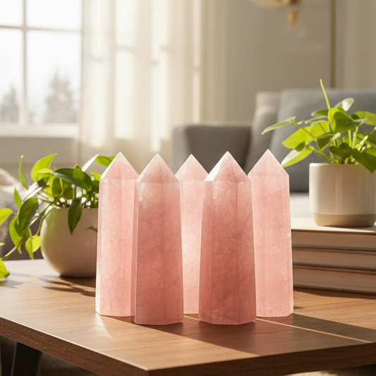 Rose Quartz Points Towers Healing Crystal Generators YOU CHOOSE
