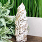 Bubble Ocean Sea Orbicular Jasper Flame Crystal Carvings 690g 175mm