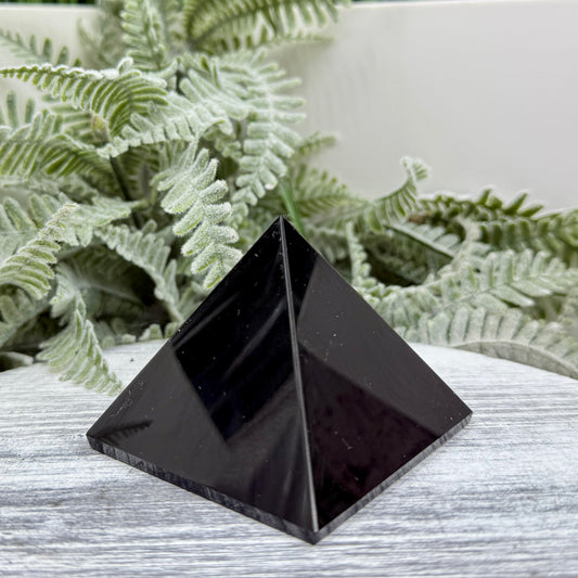 Black Obsidian Pyramid Crystal Carving 164g