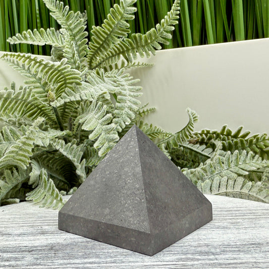 Shungite Pyramid Crystal Carving 86g