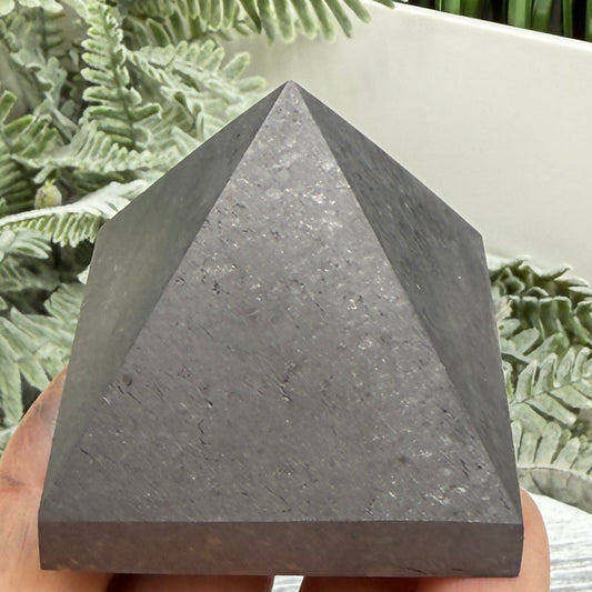 Shungite Pyramid EMF Protection Crystal Carving 86g
