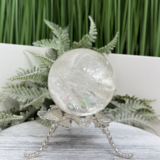Clear Quartz Sphere High Quality Crystal Ball 390g 65mm Diameter