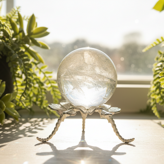 Clear Quartz Sphere High Quality Crystal Ball 390g 65mm Diameter