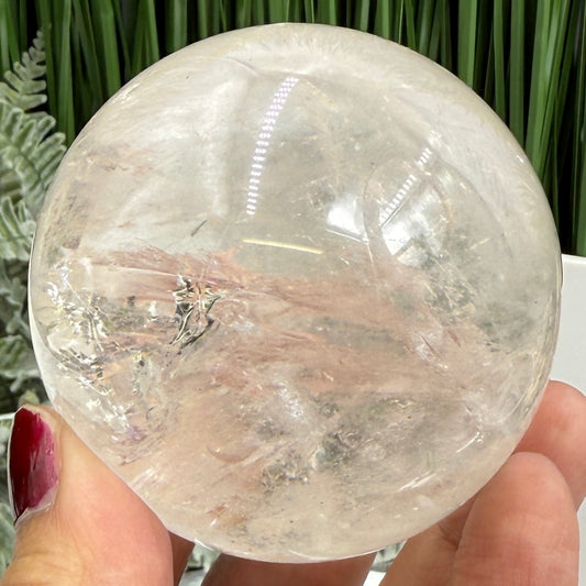 Clear Quartz Sphere High Quality Crystal Ball 390g 65mm Diameter