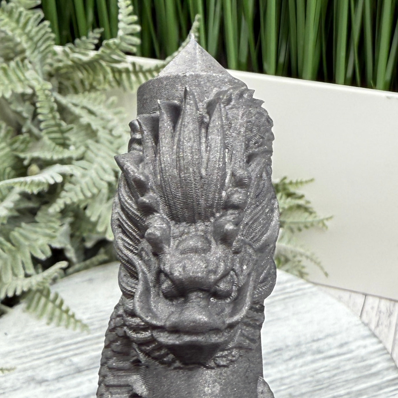 Shungite Dragon Tower Crystal Generator Carving 82g 104mm