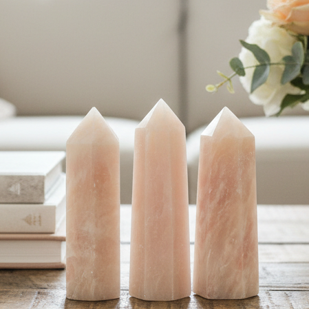 Pink Opal Points Towers Healing Crystal Generators YOU CHOOSE