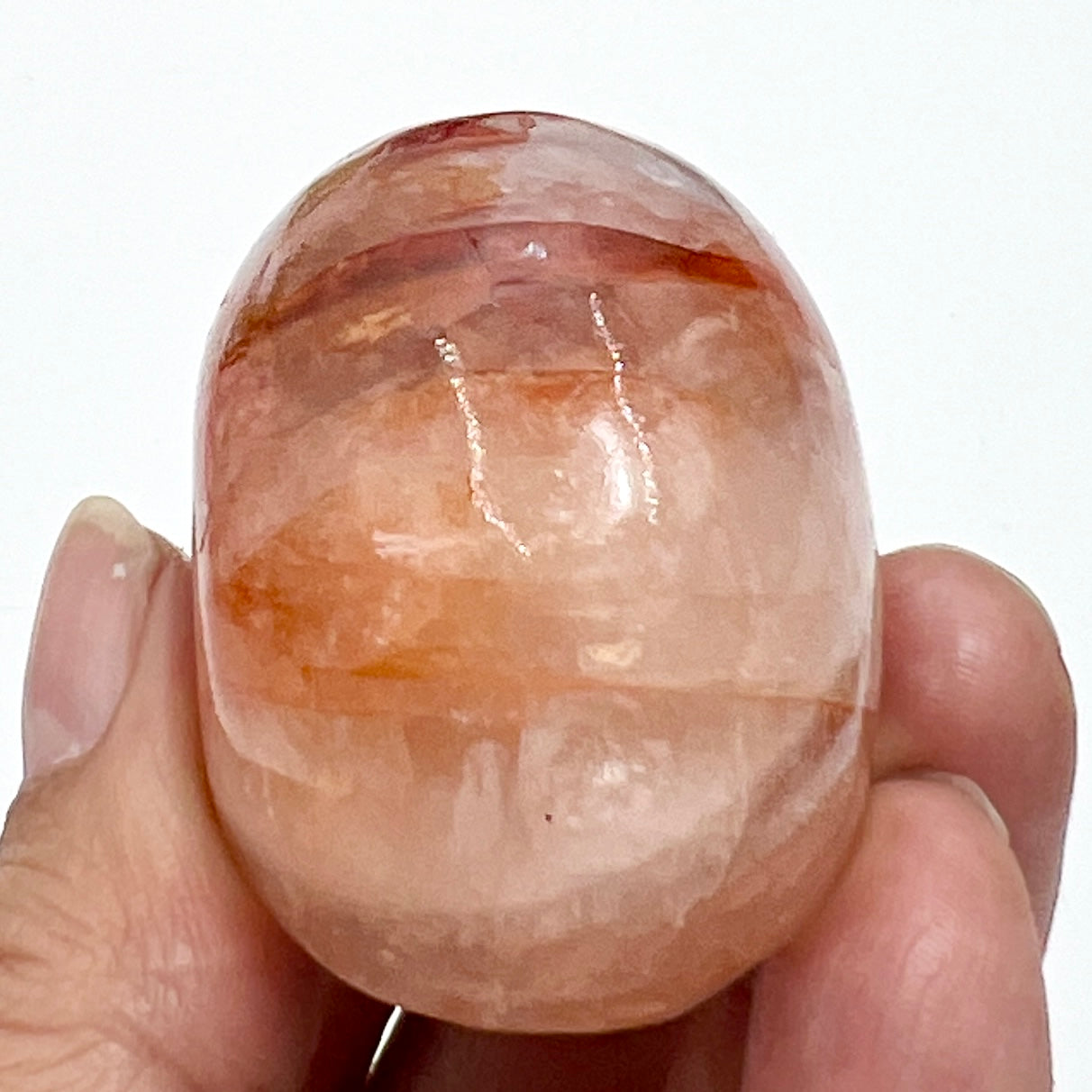 Fire Quartz Hematoid Skull 2 Inches Hand Carved Crystal Carving