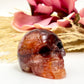 Fire Quartz Hematoid Skull 2 Inches Hand Carved Crystal Carving