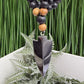 Black Obsidian Wood Necklace Hematite Spear Wearable Trinity Grounding Crystals