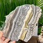 Large Zebra Calcite Slice Healing Crystal Specimen Slab 572g