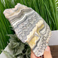 Large Zebra Calcite Slice Healing Crystal Specimen Slab 572g