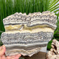 Large Zebra Calcite Slice Healing Crystal Specimen Slab 572g