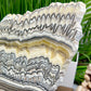 Large Zebra Calcite Slice Healing Crystal Specimen Slab 864g
