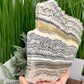 Large Zebra Calcite Slice Healing Crystal Specimen Slab 1104g