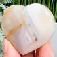 Agate Heart Healing Crystal Carving 92g