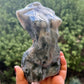 Moss Agate Large Female Torso Body Crystal Lady Carving 1422g