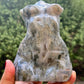 Moss Agate Large Female Torso Body Crystal Lady Carving 1422g