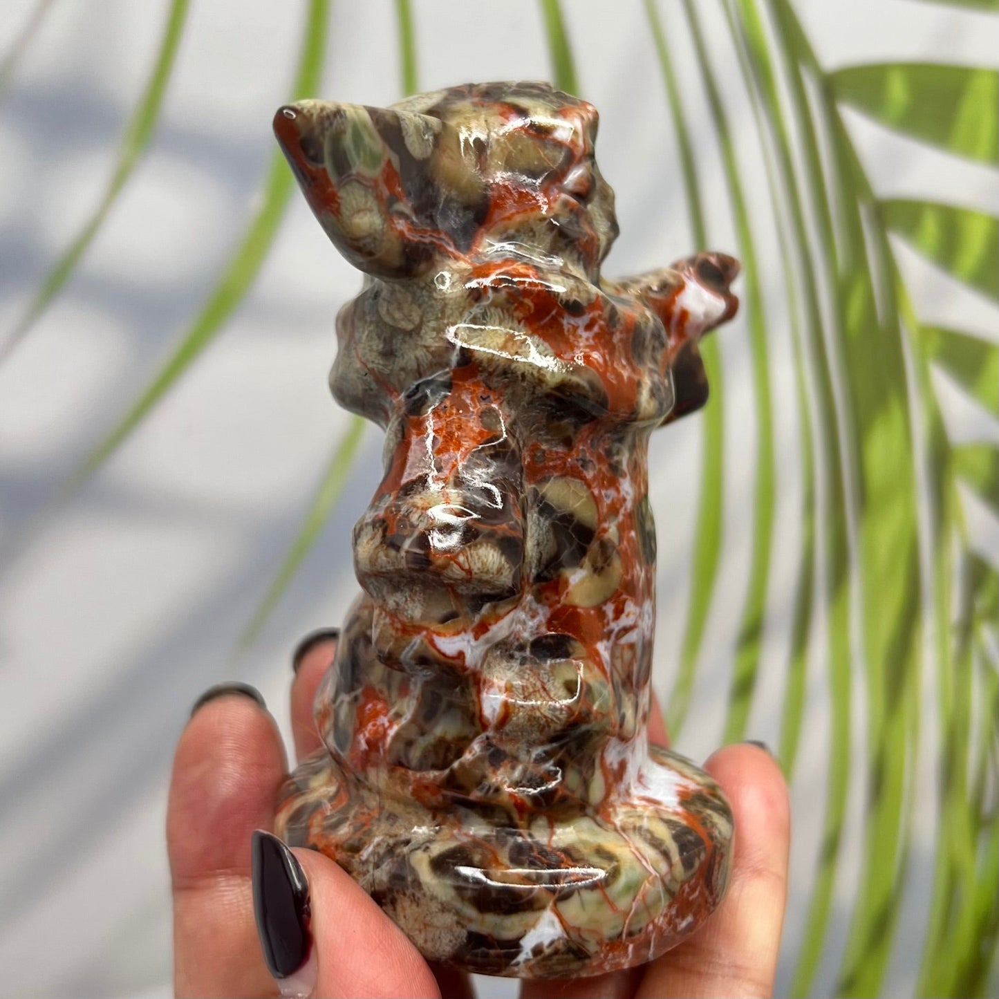 Indonesia Agate Star Wars Crystal Yoda Quartz Carved 366g 105mm