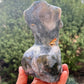 Moss Agate Large Female Torso Body Crystal Lady Carving 1422g