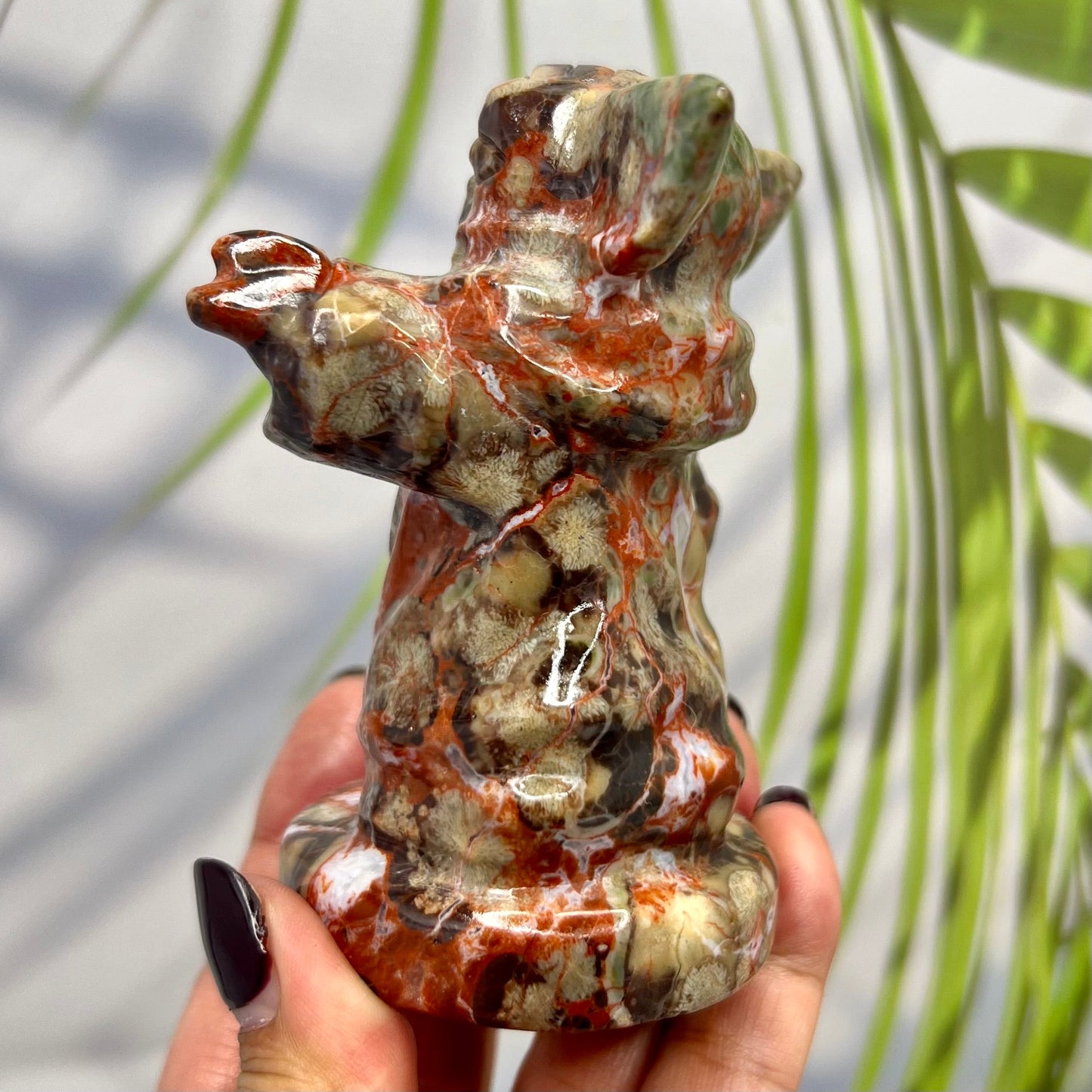 Indonesia Agate Star Wars Crystal Yoda Quartz Carved 366g 105mm