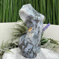 Moss Agate Large Female Torso Body Crystal Lady Carving 1422g