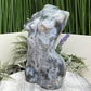 Moss Agate Large Female Torso Body Crystal Lady Carving 1422g