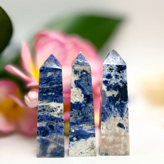 Blue Sodalite Obelisks Points Tower Crystal Generators YOU CHOOSE