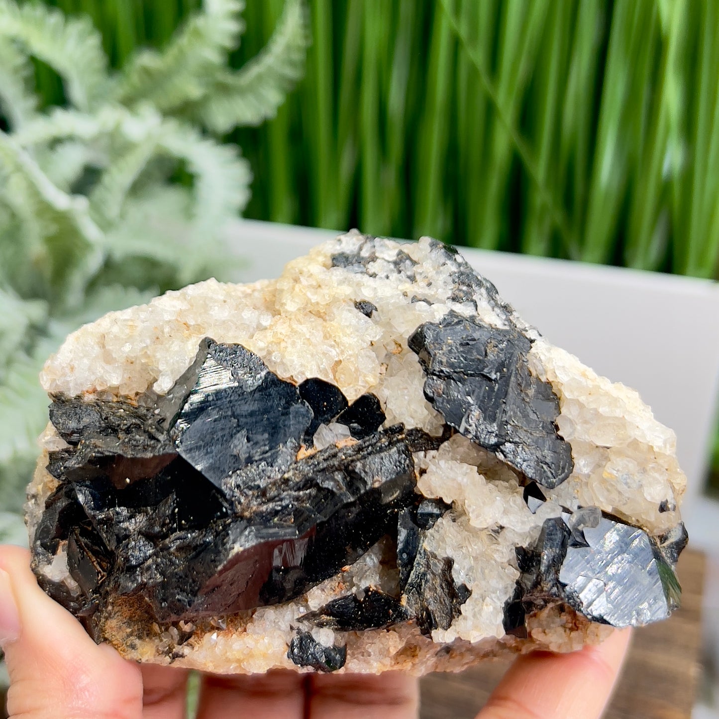 Quartz Black Tourmaline Schorl Raw Specimen Natural Crystal 364g