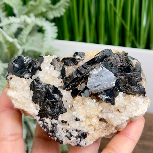 Quartz Black Tourmaline Schorl Raw Specimen Natural Crystal 364g