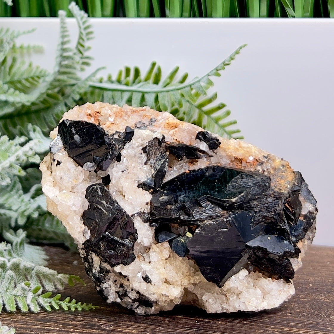 Quartz Black Tourmaline Schorl Raw Specimen Natural Crystal 364g
