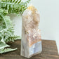 Flower Agate Tower Healing Crystal Generator 77g 77mm
