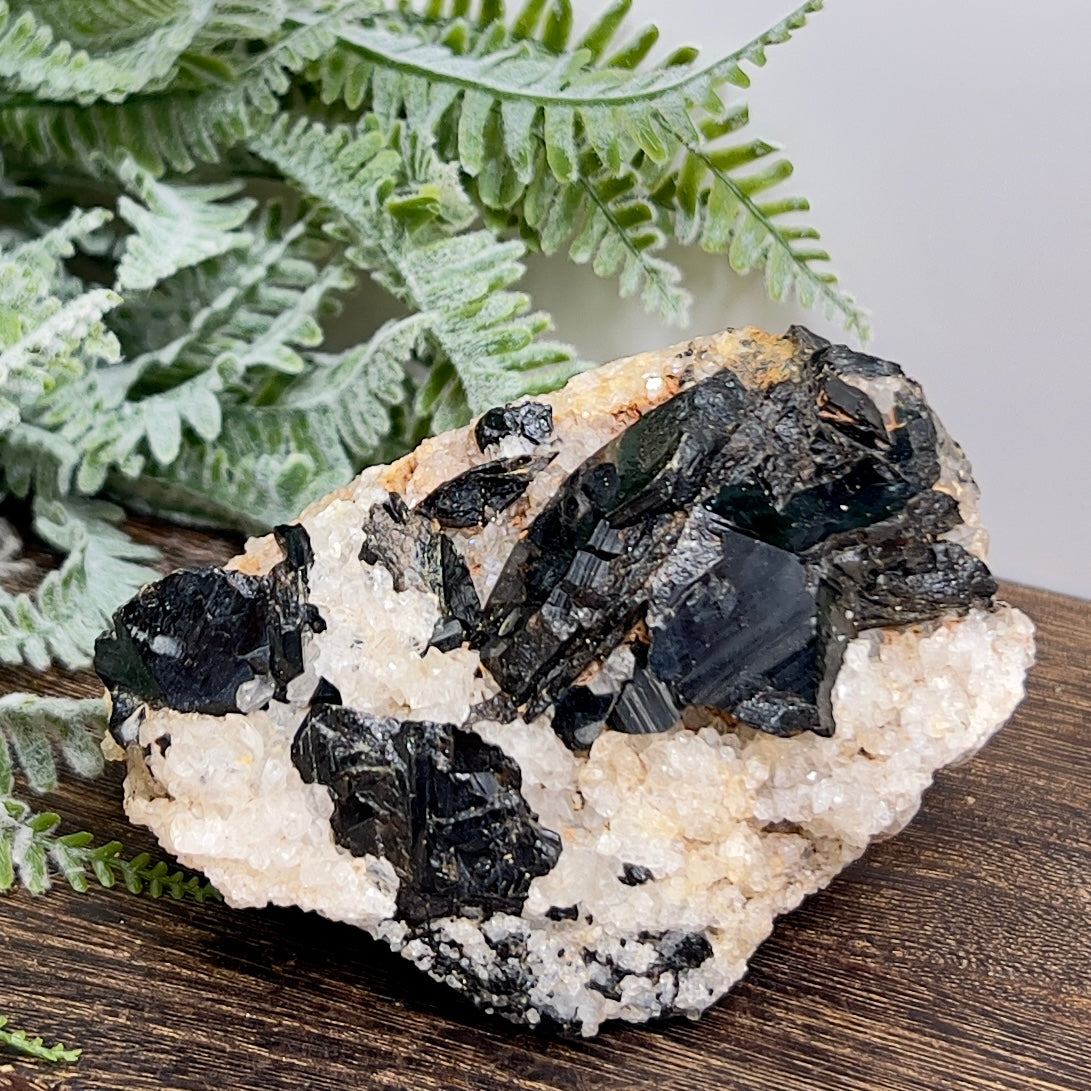 Quartz Black Tourmaline Schorl Raw Specimen Natural Crystal 364g