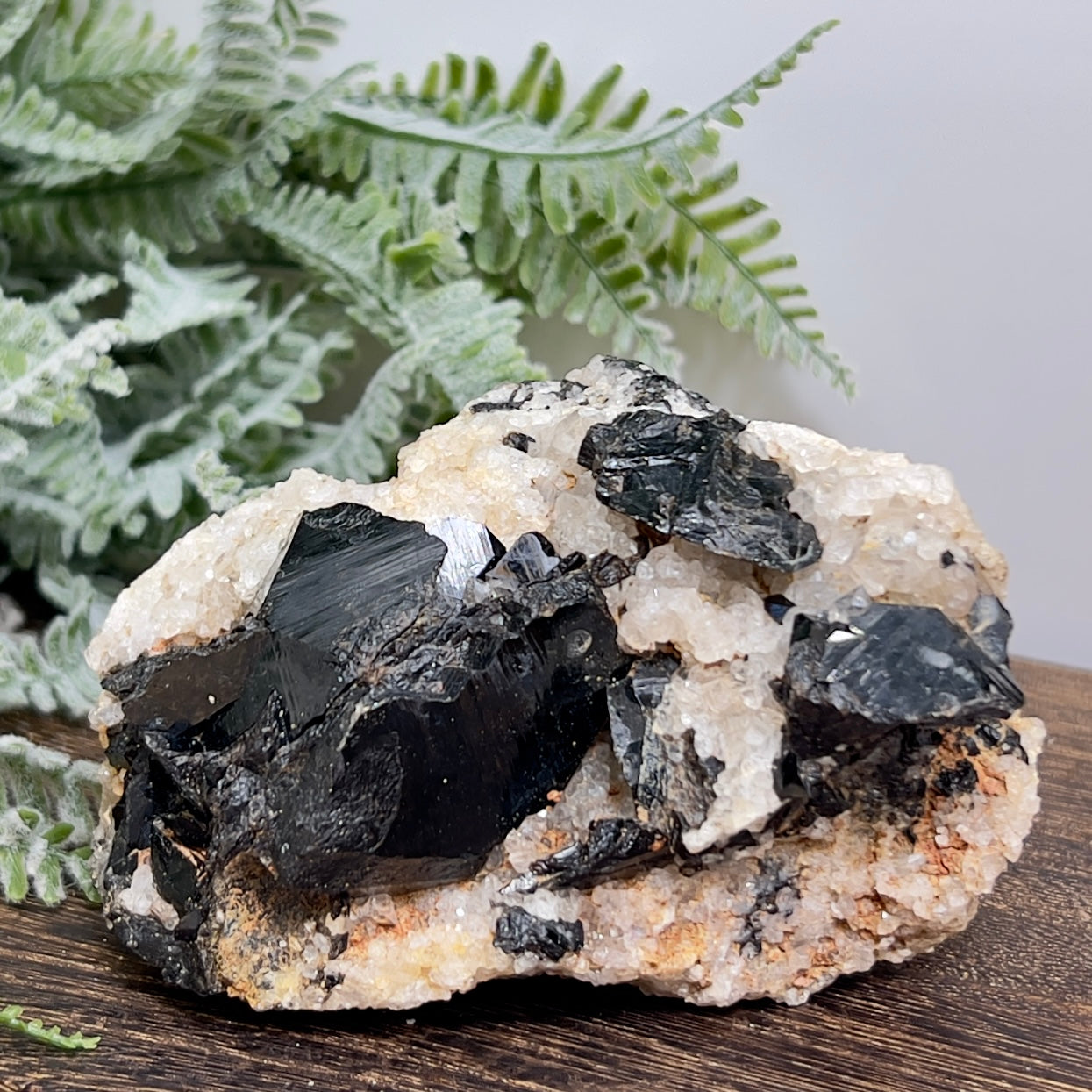 Quartz Black Tourmaline Schorl Raw Specimen Natural Crystal 364g