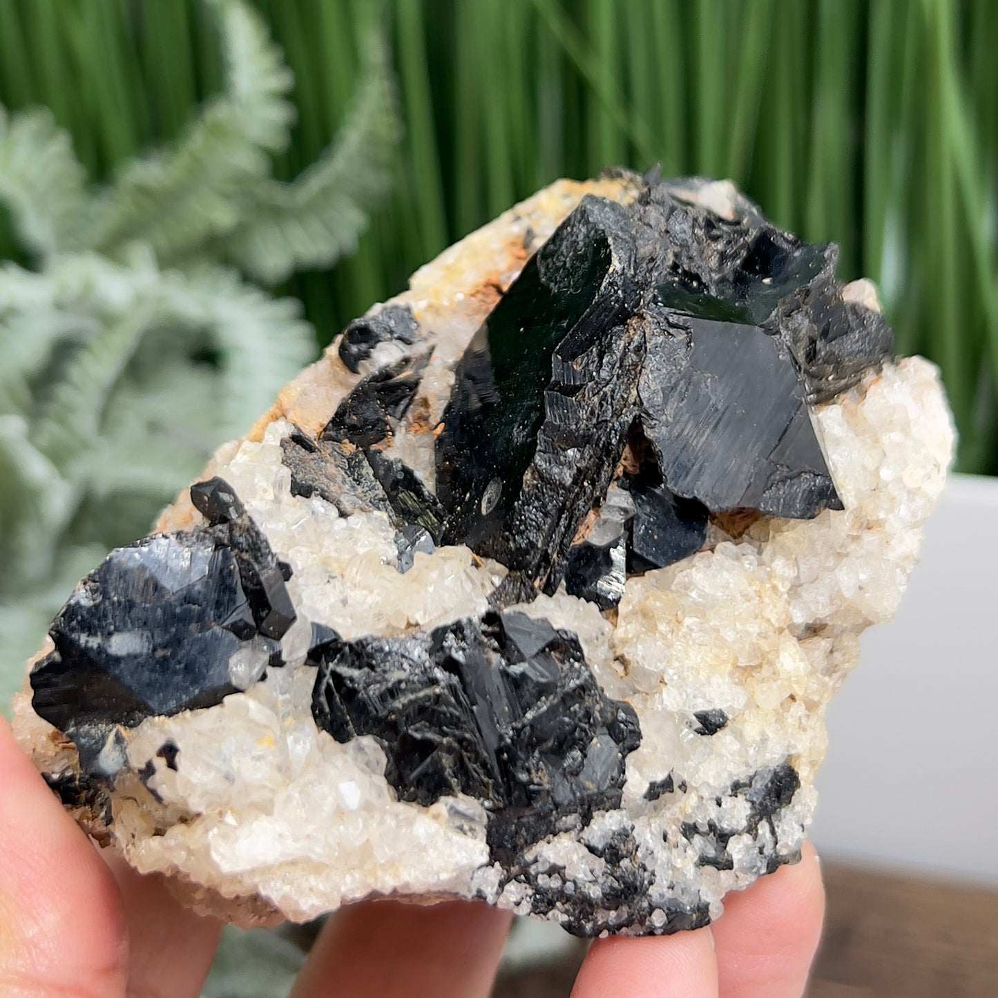 Quartz Black Tourmaline Schorl Raw Specimen Natural Crystal 364g