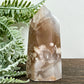 Flower Agate Tower Healing Crystal Generator 136g 77mm