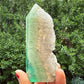 Green Fluorite with Quartz Tower Natural Crystal Generator 282g 106mm