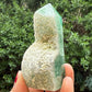 Green Fluorite with Quartz Tower Natural Crystal Generator 202g 88mm